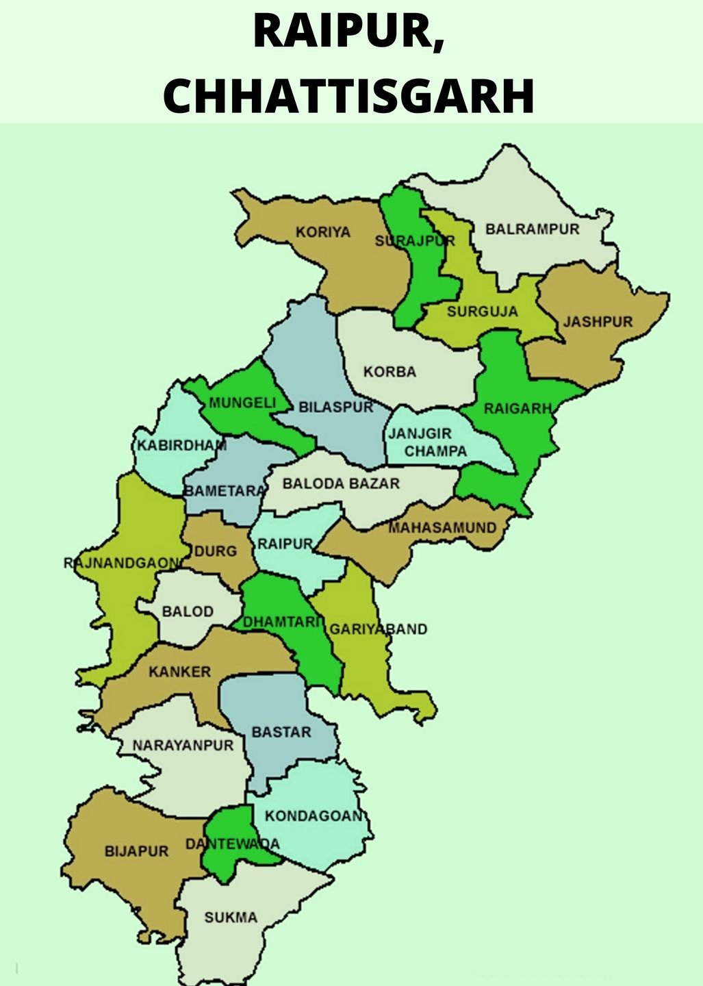 RAIPUR, CHHATTISGARH MAP